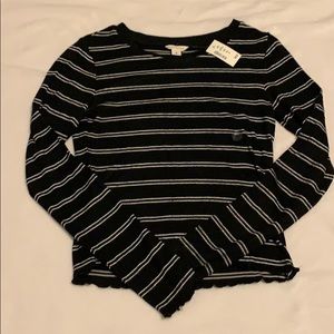 Black and white striped Aeropostale top